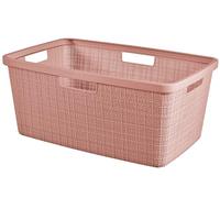CURVER JUTE 46L Panier a linge 59 x 39 x 26 cm, rose 08091-204