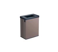 Curver Poubelle Verto Recycle 54 L – double compartiment, collecte différenciée – rose nacré