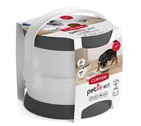 Kit Pet Food nomade - CURVER - Blanc et gris - 18,9 x 17,6 x 18 cm