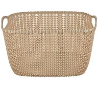 Curver Knit Panier rectangulaire en résine Couleur Sable 19 l Taille L 30 x 40 x 24 cm
