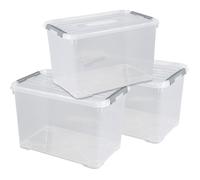 Curver 240682 Bac en plastique HANDY fermé, empilable (l x H x P) 400 x 390 x 600 mm transparent 3 pc(s)