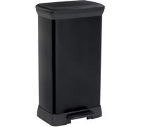 CURVER DECO BIN 50L Poubelle a pédale 39 x 29 x 73 cm noir 02162-929