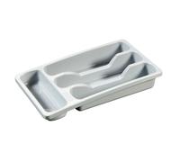 Curver Range-couverts pour tiroir de cuisine – 4 compartiments – 33 x 20 x 6 cm – Gris