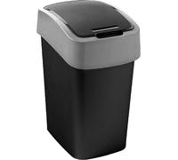 Curver Pacific Flip Dustbin 25L Black With Grey Lid 229415...