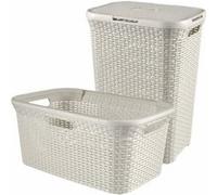 Curver Panier a linge et corbeille a linge Style Blanc 105 L 240657 Blanc G