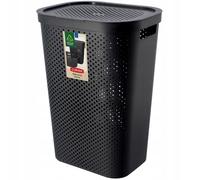 CURVER Coffre a linge 60L Infinity Dots - Plastique recyclé - Gris
