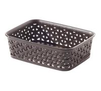 CURVER Panier de rangement A6 My Style - Pour Bureau, Entrée, Salon, Salle de Bain -19,8x14,2x6 cm - Chocolat