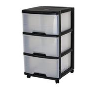 CURVER Tour a tiroirs 3x20L, transparent/noir 06772-146