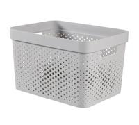 Curver 226630 Bac Infinity 17L Dots, Plastique, Gris, 36 x 27 x 22 cm