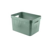 CURVER Panier de rangement Infinity 17L - Rangement Multiusage, Empilable et Emboîtable - 21,9 x 35,5 x 26,2 cm - Nouveau Vert