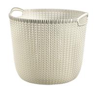 Curver Panier de rangement Knit Rond L 30 L Blanc crème