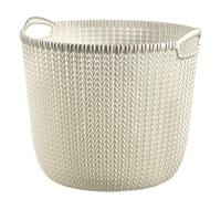Curver Panier de rangement Knit Rond L 30 L Blanc crème