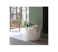 Curver Panier de rangement Knit Rond L 30 L Blanc crème