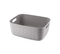 CURVER Panier de rangement Softex 12,5L - Design Élégant - Léger, Empilable et Pratique - 100% recyclé - 37 x 29 x 14 cm- Taupe