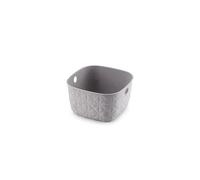 Curver Panier de rangement Softex 3L - Design Élégant - Léger, Empilable et Pratique - 100% recyclé - 19 x 19 x 11 cm - Taupe