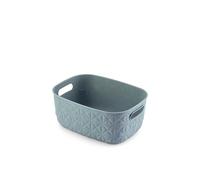 CURVER Panier de rangement Softex 4L - Design Élégant - Léger, Empilable et Pratique - 100% recyclé - 26 x 19 x 11 cm - Bleu
