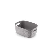 CURVER Panier de rangement Softex 4L - Design Élégant - Léger, Empilable et Pratique - 100% recyclé - 26 x 19 x 11 cm - Taupe