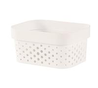 Curver | Panier Infinity Dots Xs 1,4 l Recycle, Blanc, 100% Matière Recyclée, 17 * 12,6 * 8,4 Cm