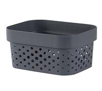 Curver | Panier Infinity Dots Xs 1,4 l Recycle, Gris Anthracite, 100% Matière Recyclée, 17 * 12,6 * 8,4 Cm