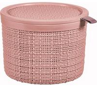 Curver panier rond avec couvercle 2l / rose poudré