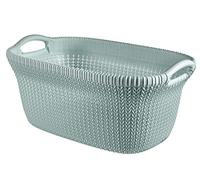 Curver | Panière à Linge +/-40L Tricot 59,5x38,5x27 cm Bleu Gris