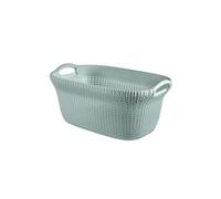 Accessoire soin du linge Curver Curver paniere a linge aspect tricot 40l bleu