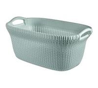 CURVER Paniere a linge aspect tricot 40L bleu Bleu clair G