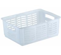 CURVER | Panière à Linge GM 12L, Transparent, Baskets, 40,6x30,4x15,6 cm