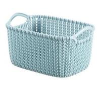 Curver paniere de rangement rectangulaire knit 3 l tricot bleu bleu G