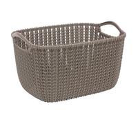 CURVER Panière de rangement rectangulaire Knit 8 L tricot marron