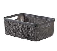 CURVER | PANIERE JUTE RECTANGULAIRE 5L, Gris, 100% recyclé