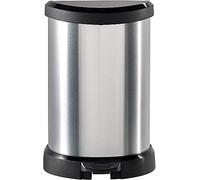 poubelle métallisé 20l food argent
