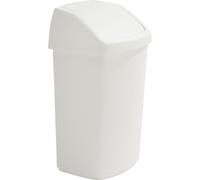 curver Poubelle à couvercle basculant rectangulaire 50 litres blanc