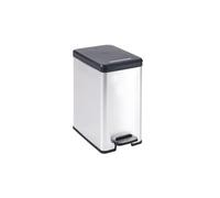 CURVER Poubelle a pédale 25L Slim aspect métal