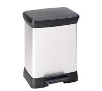 CURVER Poubelle a pédale - 30 L - Gris métallisé