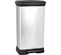 CURVER Corbeille à papier DECO BIN 50 l noir/argent métallisé
