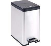 CURVER Poubelle à pédale 25L Slim aspect métal