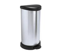 CURVER DECO BIN 40L Poubelle a pédale 30,9 x 34,9 x 69,7 cm argenté/noir 02150-582