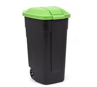 CURVER Poubelle avec roues 110 l Noir/vert