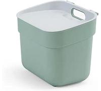 CURVER Poubelle de Tri 5L Ready to Collect - Idéal sous évier - avec Support Mural - Cuisine, Compost, Salle de Bain, Buanderie - 100% Recyclé - Vert