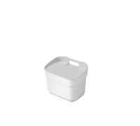 Curver Poubelle de Tri 5L Ready To Collect - Idéal sous évier - Avec Support Mural - Cuisine, Compost, Salle de Bain, Buanderie - 100% Recyclé - Blanc