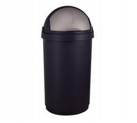 Curver Poubelle Swing Top 03986-Y09-40 25 L Plastique Noir/Gris 35x25x10 cm
