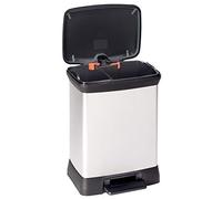 CURVER POUBELLE DECO RECTANGULAR DUO 10+18L , 39x29x50,5 cm, 80% matière recyclée