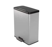 Curver Poubelle Deco Bin Duo 26L+26L 48,6x31,6x61,5 cm Argenté 01129-C70