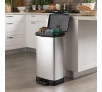 Curver Poubelle duo à pédale Deco 23L+23L Argenté Argenté G