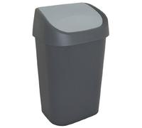 CURVER | Poubelle Mistral 25L couvercle swing, Anthracite / Gris, , 32,5x25,3x51,7 cm