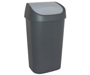 CURVER | Poubelle Mistral 50L couvercle swing 38,8x30,3x69 cm Anthracite / Gris