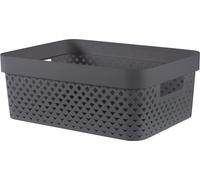 CURVER PURE 11L Panier de rangement 35,6 x 26,6 x 13,6 cm, gris 01421-G43