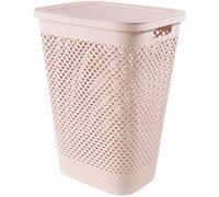 CURVER PURE 55L Panier a linge 43 x 35 x 58 cm, rose 01918-Q70