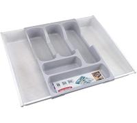 CURVER Range Couverts extensible pour Tiroir de Cuisine - 6 à 8 cases - 30x42x6,4 cm - Gris